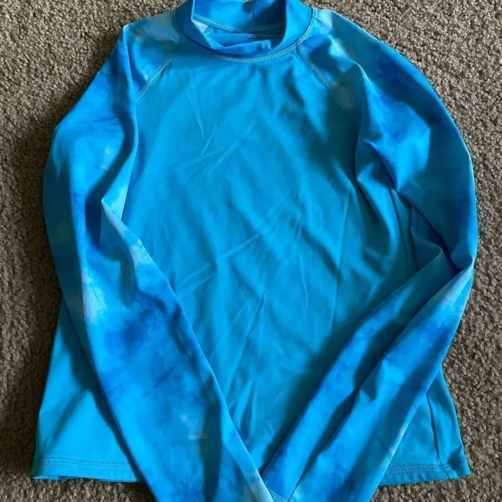 Girls Lands Ends Swim Shirt Rash Guard